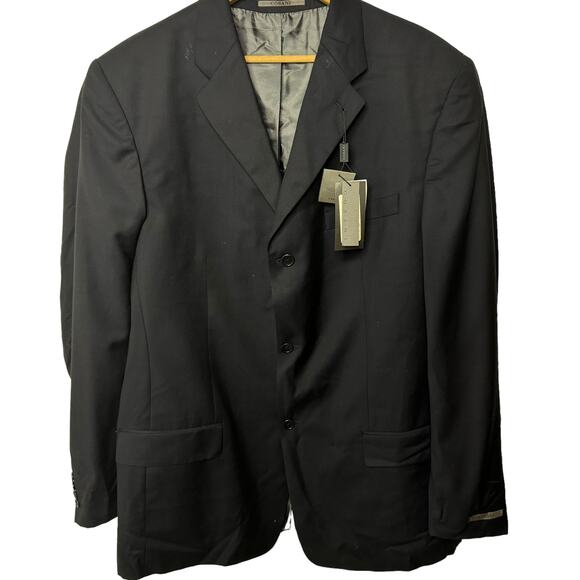 Georgio Cosani Soft Wool Cashmere Suit Jacket Sport Coat Navy Blue 48 Extra Long - Picture 1 of 10